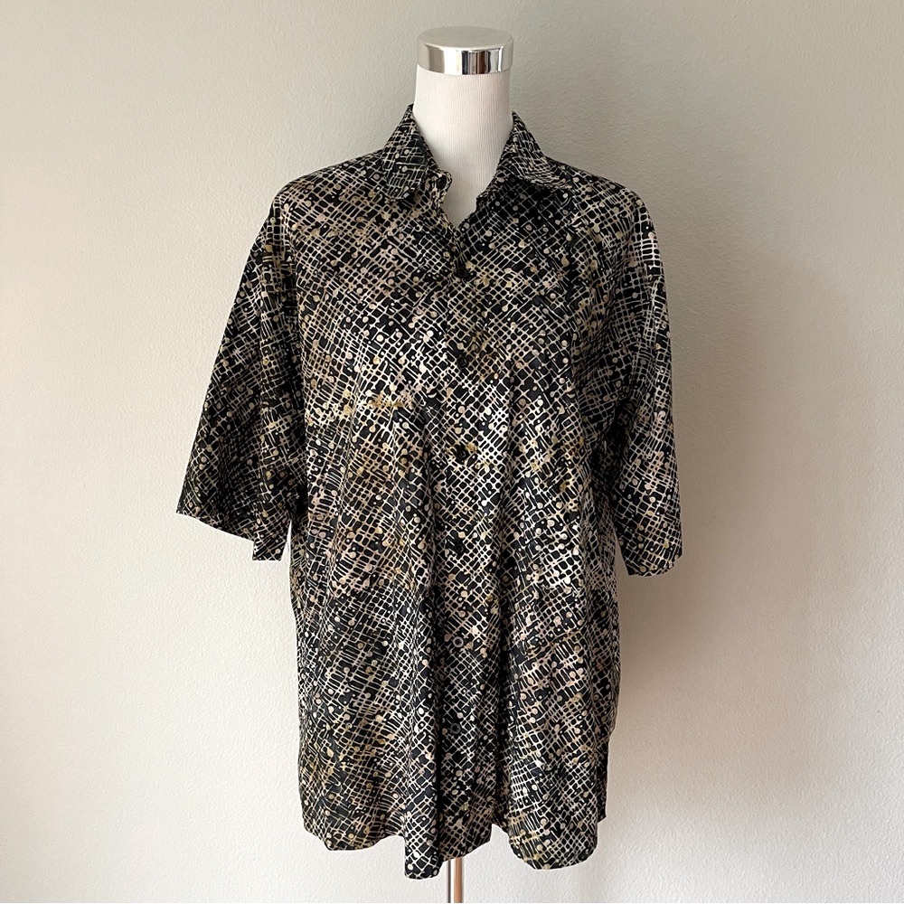 Novica Mens Cotton Multicolor Button Down Shirt Size XL